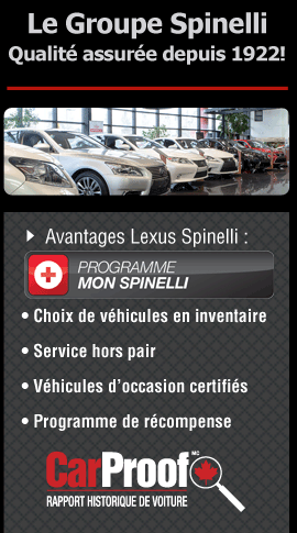  Lexus occasion à vendre à Lachine chez Spinelli Lexus à Montréal - Spinelli Lexus Lachine